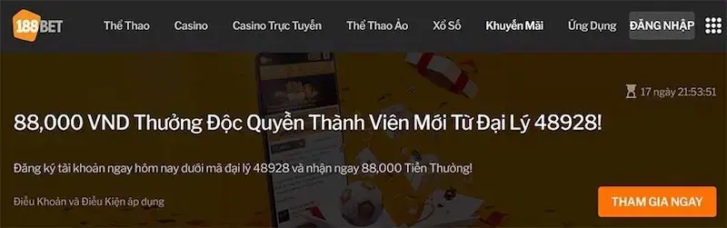 Cách Thức Tham Gia Sự Kiện 188BET Tặng 88K